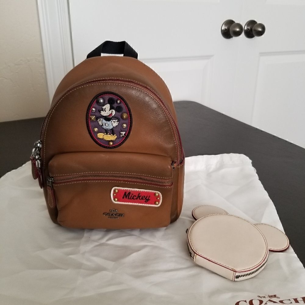 Coach × Disney Micky Mouse Small Bagpack and Coin Purse